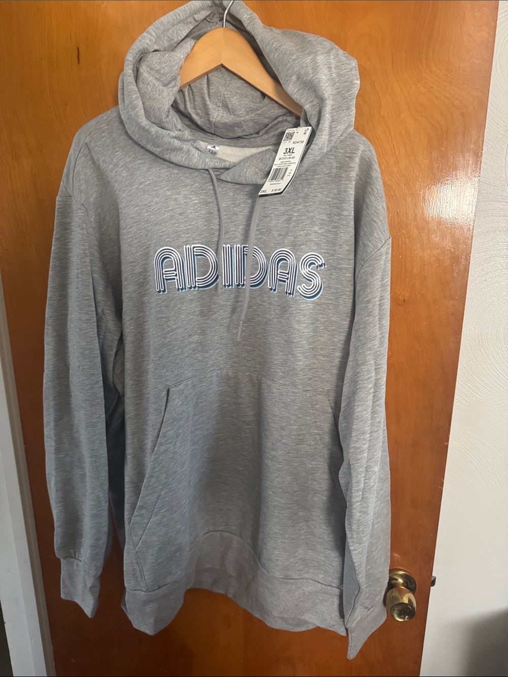 Adidas Hoodie Mens 3X Gray 3XL